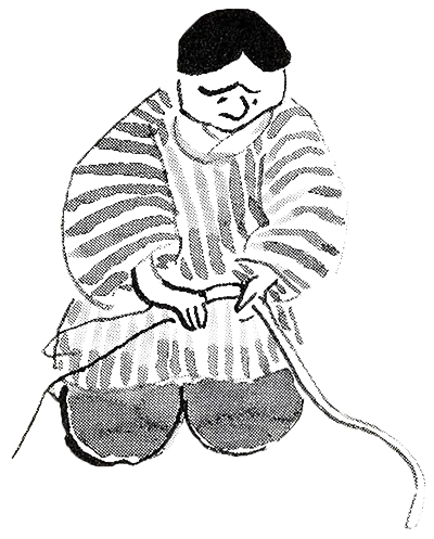 樹皮を裂くイラスト